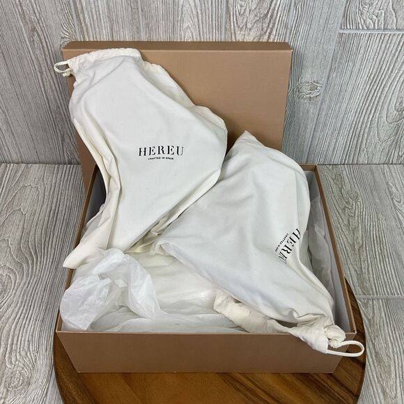 HEREU Studio Andreu Low Calf Zipped Boot Chelsea Boot NIB Russet Color Size 35EU - Picture 3 of 16